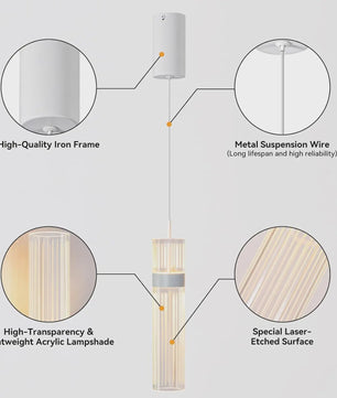 Moderne Cilinder Hanglamp - Verstelbare Kleurtemperatuur (3000K-6500K)