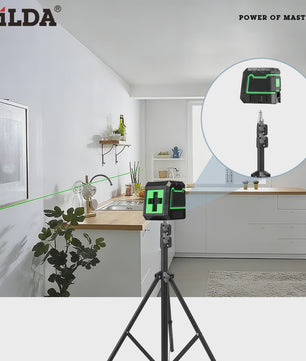 HILDA Laserwaterpas Statief - Verstelbaar 1.6m/3m Hoogte, Aluminium Legering, 1/4" Interface