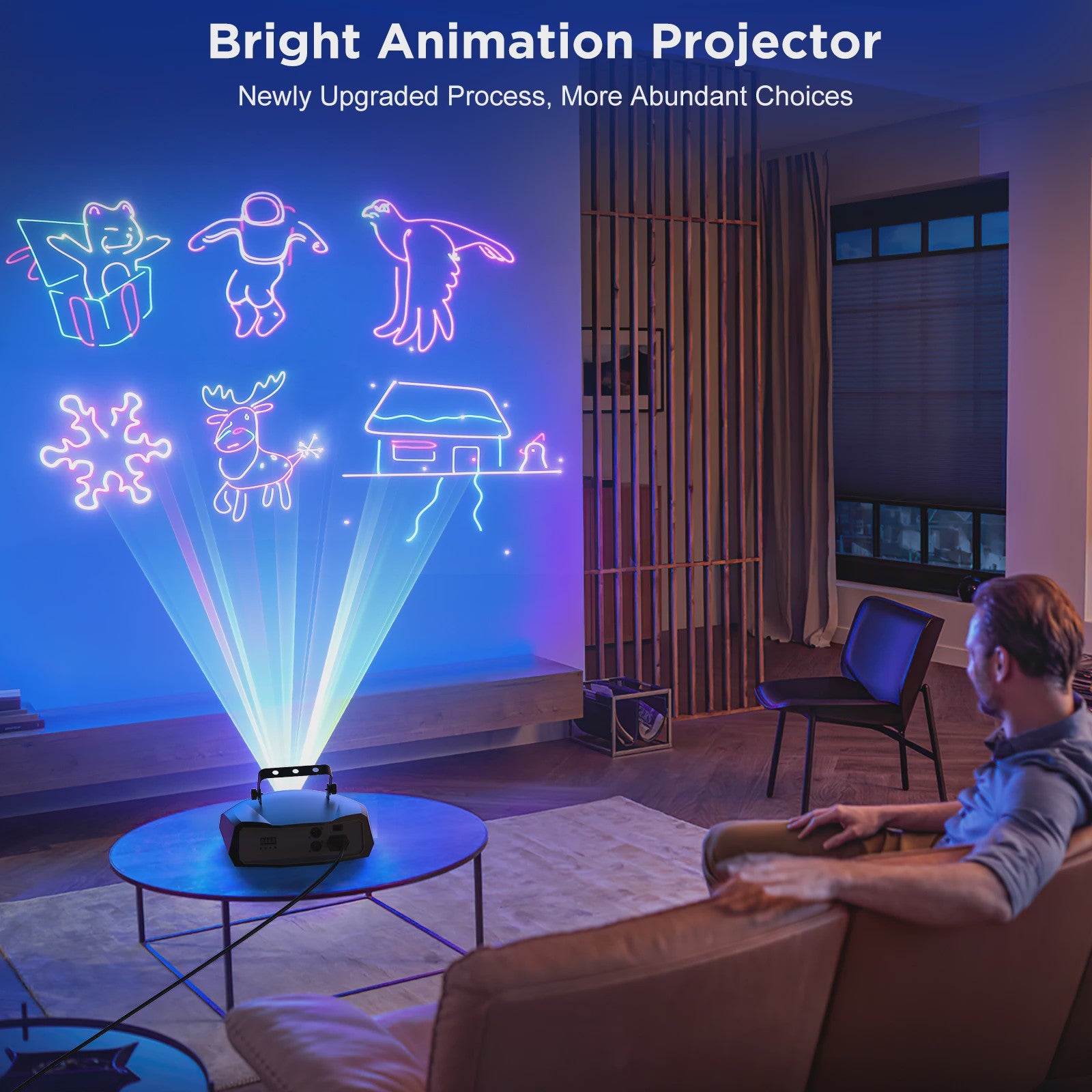 100W 3D Laser Show Projector - RGB DJ Disco Party Licht met DMX & App Controle