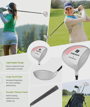 Lichtgewicht Golfclub voor Dames (12° Driver, 460CC) - Ideaal voor Dagelijkse Oefening en Gemakkelijk Transport