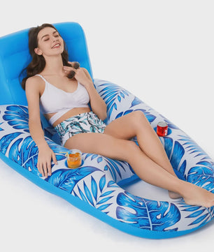 Opblaasbare Zwembad Lounger voor Volwassenen - Comfortabele Waterstoel met Bevestigingspunten