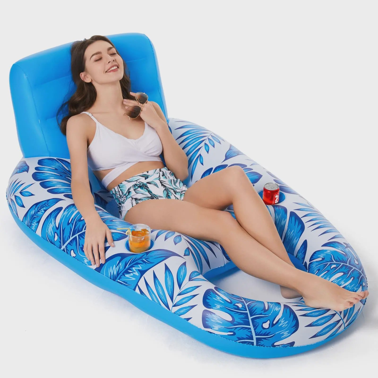 Opblaasbare Zwembad Lounger voor Volwassenen - Comfortabele Waterstoel met Bevestigingspunten