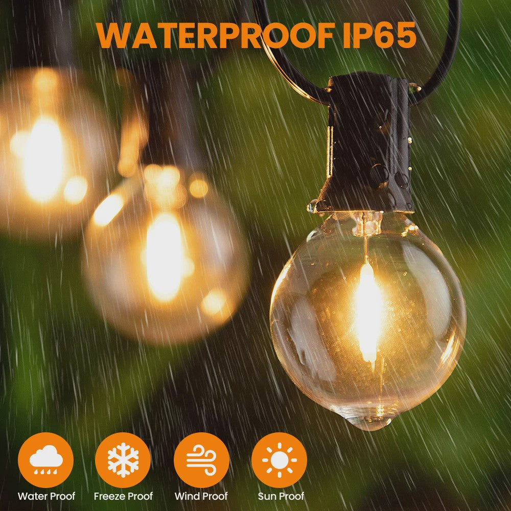 18-30M Slingerlichten Buiten met Afstandsbediening - IP65 Waterdicht, 11 Modi, G40 LED