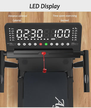 Opvouwbare Loopband voor Thuis - Elektrisch, 1.0-10.0 KM/H, met Afstandsbediening, LCD & Telefoonhouder