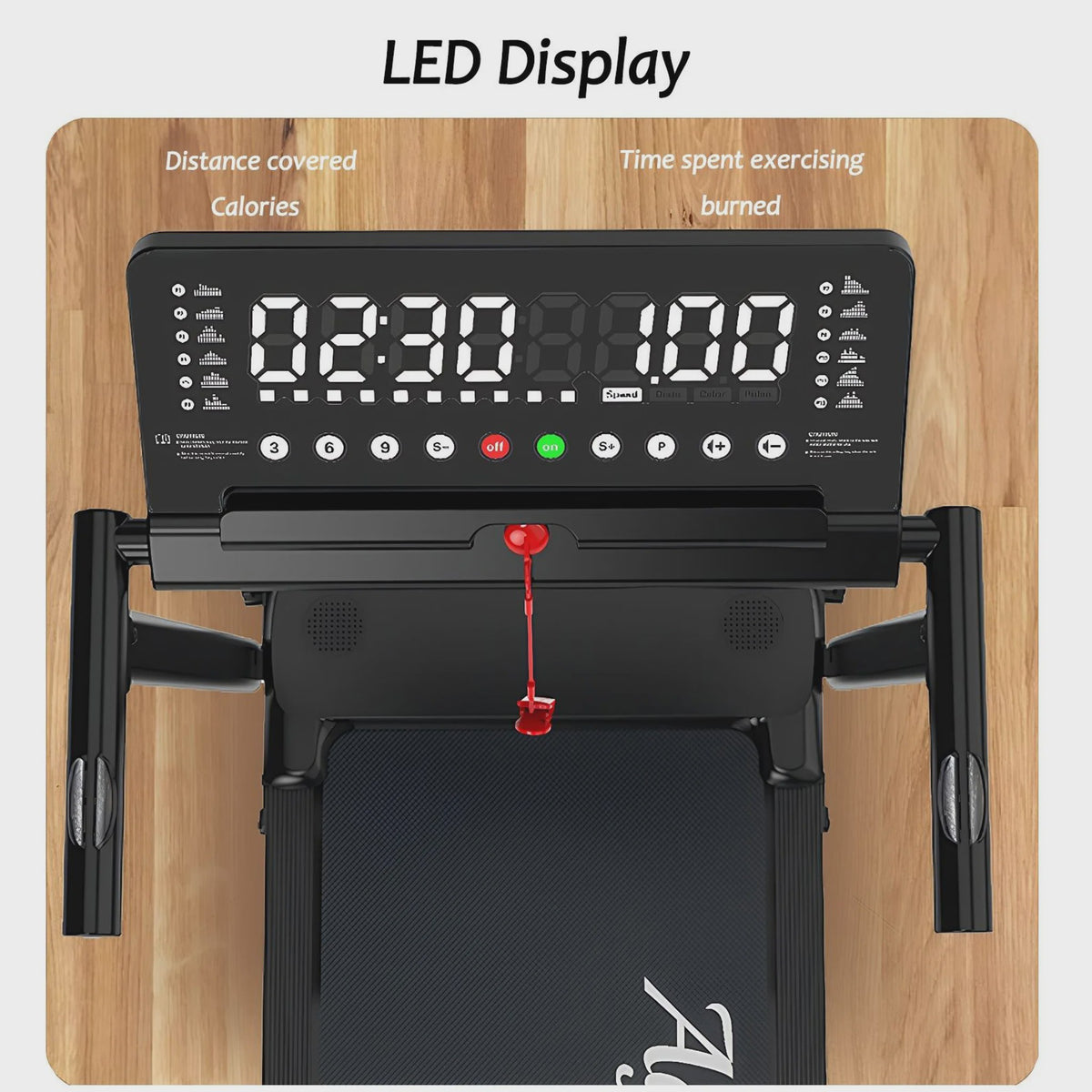 Opvouwbare Loopband voor Thuis - Elektrisch, 1.0-10.0 KM/H, met Afstandsbediening, LCD & Telefoonhouder