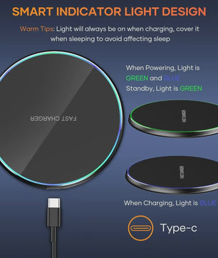 15W Desktop LED Draadloze Oplader & Telefoonhouder - Snel Laden voor iPhone & Samsung
