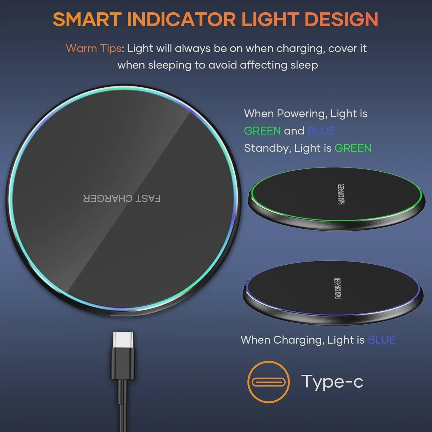 15W Desktop LED Draadloze Oplader & Telefoonhouder - Snel Laden voor iPhone & Samsung