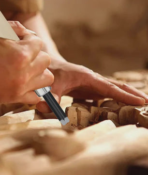 10-delige Houtsnijset met 65# Mangaanstaal Beitels voor Sculptuur & Houtbewerking