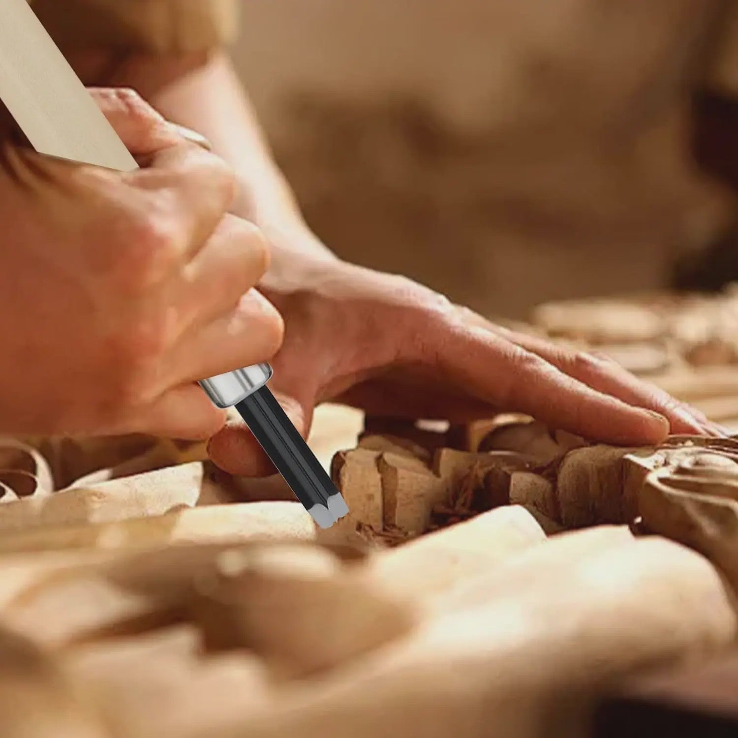 10-delige Houtsnijset met 65# Mangaanstaal Beitels voor Sculptuur & Houtbewerking