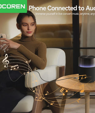 USB-C naar 3.5mm AUX Audiokabel - Hi-Fi Geluid voor Telefoon, Laptop & Auto
