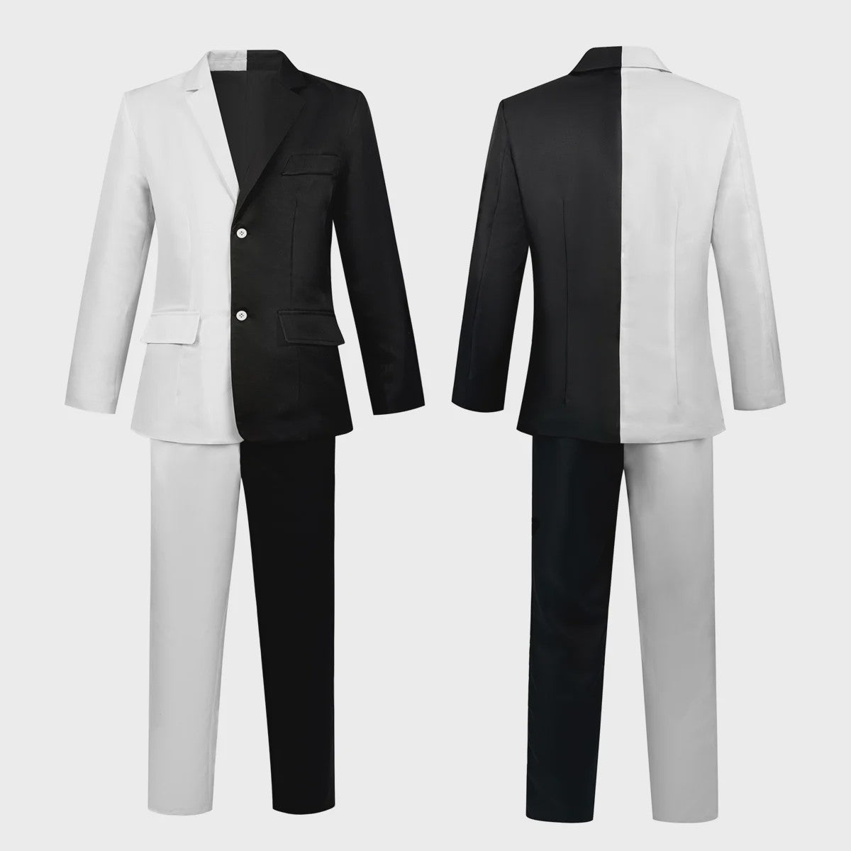 Two-Face Cosplay Kostuum: Zwart-Wit Pak voor Heren - Halloween & Feest