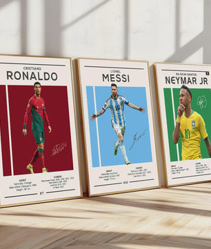 Iconische Maradona Handtekening Poster - Argentinië Voetbal Canvas Muurdecoratie
