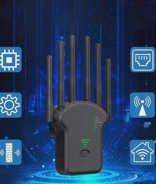 Krachtige WiFi Repeater 1200Mb/s Dual Band (2.4G/5GHz) - Versterk je Netwerk met Volledige Dekking