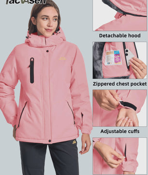 TACVASEN Dames Winter Parka Jas - Fleece gevoerd, Waterdicht & Winddicht Ski Jack