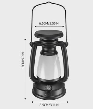Retro Camping Lantaarn met Sfeerverlichting - Oplaadbaar & Dimbaar