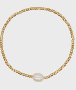 Set van 4 Elegante Armbanden met Goudkleurige Kralen en Parels voor Dames