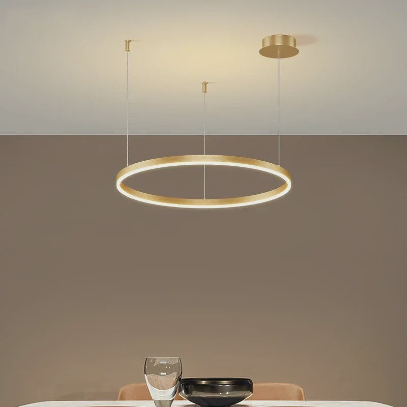 Moderne LED Plafondlamp Ring - Goud & Zwart - Minimalistisch Design