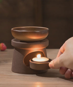 3-in-1 Stoneware Geurbrander & Wax Melt Warmer - Japanse Stijl