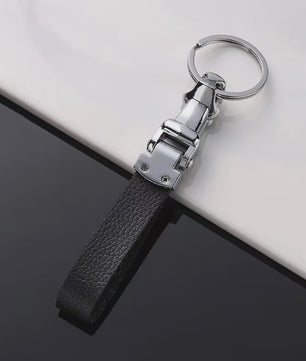 Luxe Luipaardkop Sleutelhanger van Echt Leer & Metaal - Perfect voor Jaguar