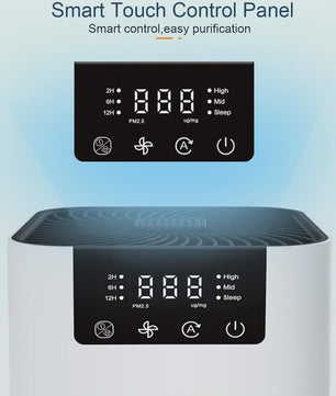Luchtreiniger met HEPA Filter, Ionisator & Aroma Functie - Rook & Geur Verwijderaar