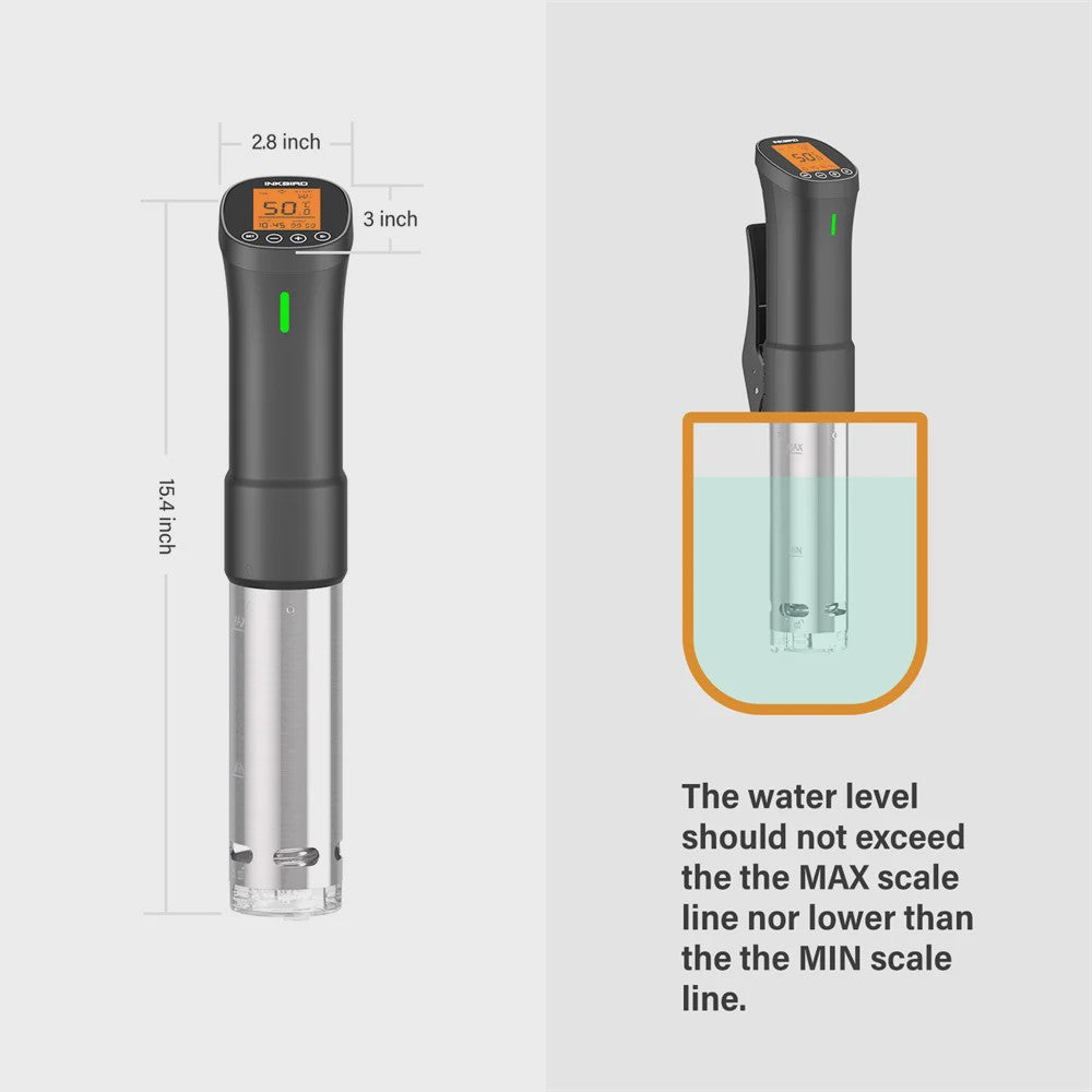 INKBIRD ISV-200W Wi-Fi Sous Vide Precisie Kookapparaat - Krachtig & Duurzaam met RVS