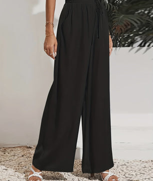Zomerse Plus Size High Waist Straight Leg Broek - Comfortabele Stretch Stijl