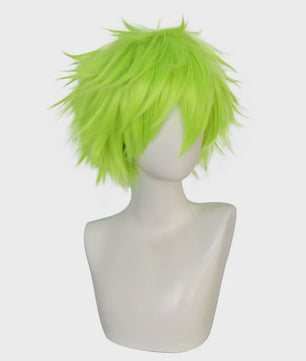 VALORANT Gekko Cosplay Pruik - Kort Krullend Synthetisch Haar in Cyaan Kleur