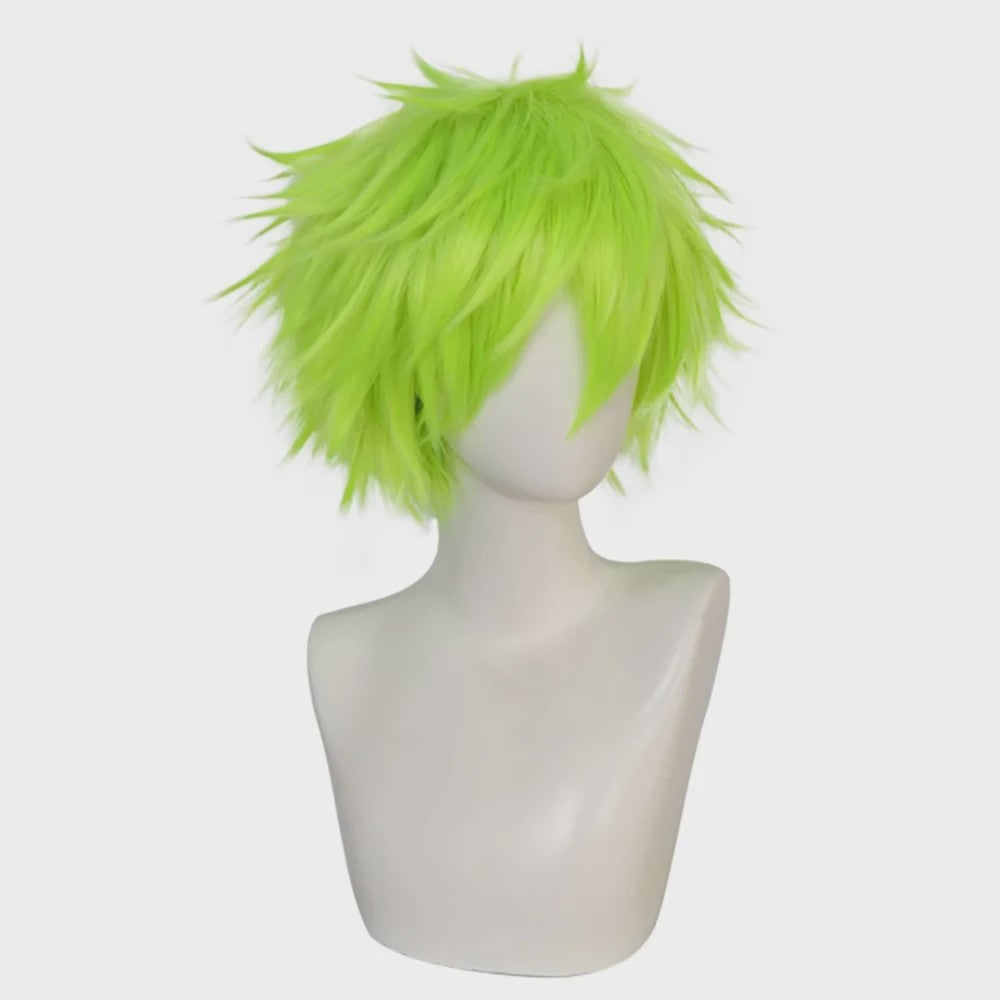 VALORANT Gekko Cosplay Pruik - Kort Krullend Synthetisch Haar in Cyaan Kleur