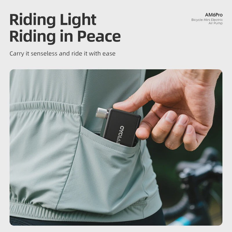 CYCLAMI AM6 Pro Mini Elektrische Fietspomp - Draagbaar, Digitaal, 150PSI