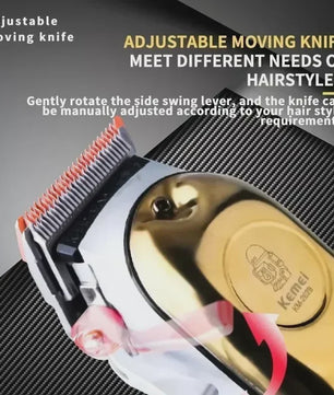 Kemei Professionele Oplaadbare Baard- en Haartrimmer KM-2628 - Goudkleurig
