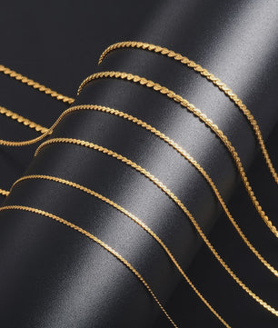 Fijne Roestvrij Stalen Ketting - Hoge Glans Mode Sieraden in 0.8mm, 1.1mm & 1.5mm Dikte