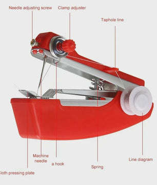 Handzame Mini Naaimachine - Draadloos en Draagbaar voor Snelle Reparaties
