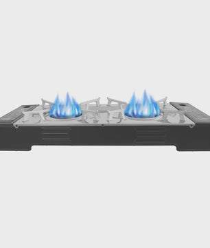 2-in-1 Camping Gasfornuis met Grillplaat - Compact & Draagbaar