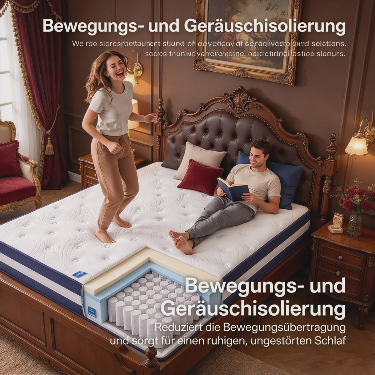 7-Zone Pocket Spring Hybride Matras 25cm Dik - Ademend & Bewegingsisolerend - Diverse Maten