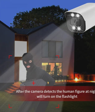 4K 8MP Outdoor IP Camera met AI Humanoid Detectie, Audio & Brede Hoek