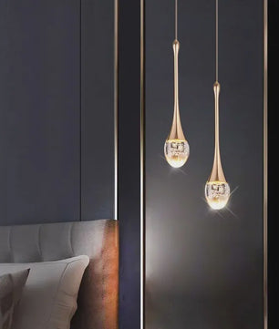 Moderne Druppel Kristal Hanglamp met Bubbel Effect - Sfeervolle Verlichting voor Keuken, Eettafel en Woonkamer