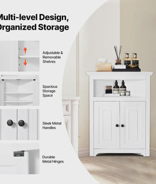 Stijlvolle Hoekopbergkast met Planken - Ideaal voor Woonkamer, Keuken of Badkamer
