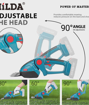 HILDA 2-in-1 Snoeischaar & Grasmaaier - Draadloos, Makita 18V Compatibel