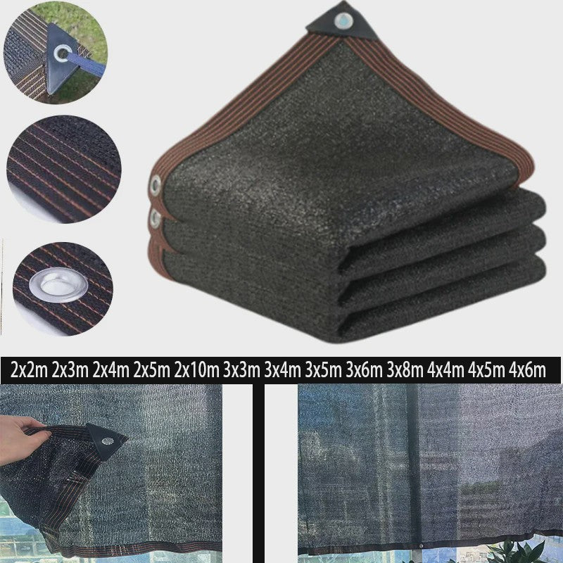 UV-Bestendige Schaduwdoek HDPE - Koffiebruin - Zonwering voor Tuin, Balkon & Auto