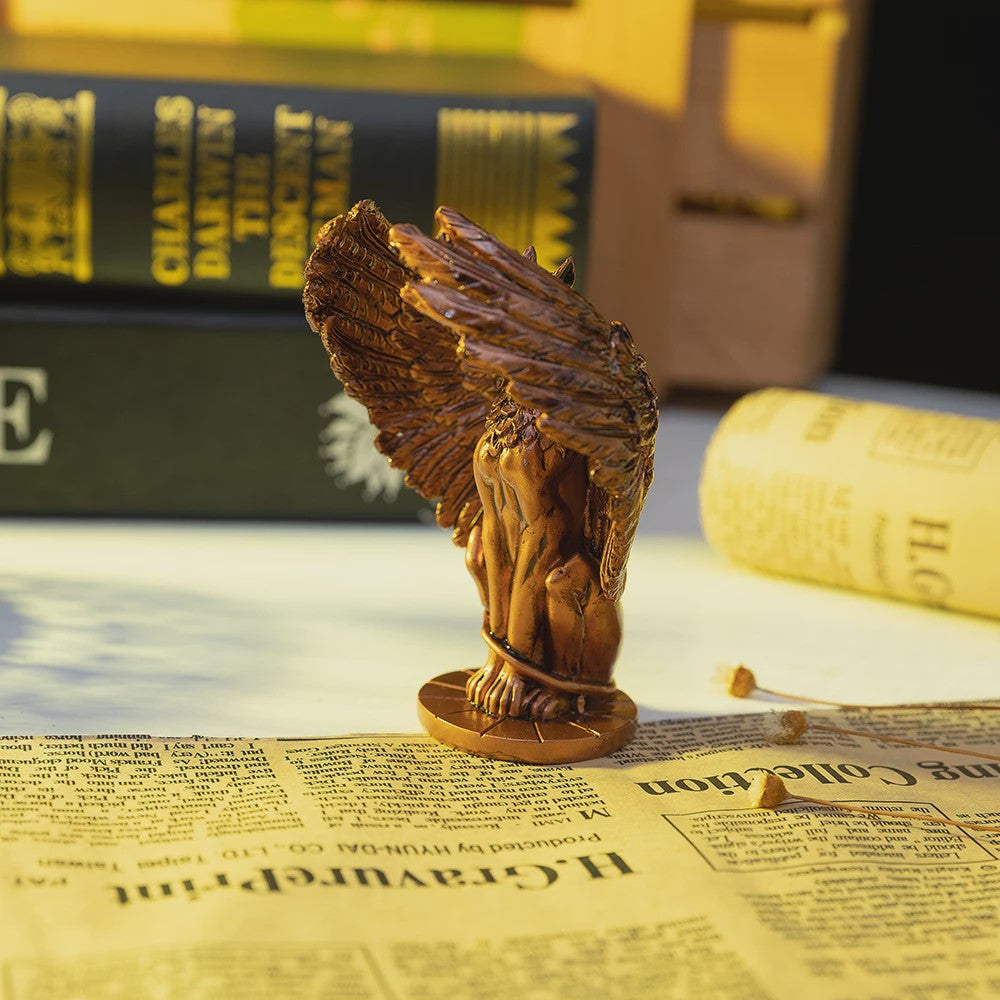 Mythologische Griffioen Beeldje - Uniek Hars Ambacht voor Bureau of Woondecoratie