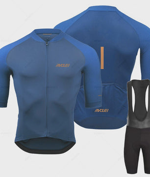 Pro Fiets Kleding Set Heren - Ademend Wielrenpak met Bib Shorts