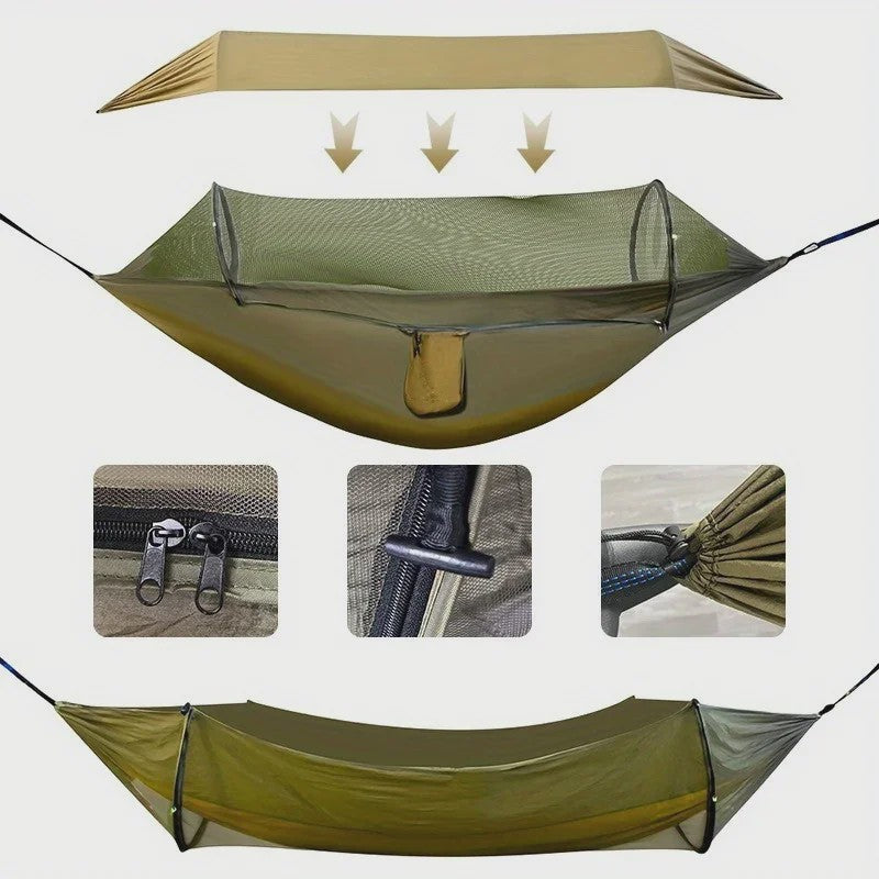 Dubbele Outdoor Hangmat met Klamboe en Anti-omval functie - Comfortabel Kamperen