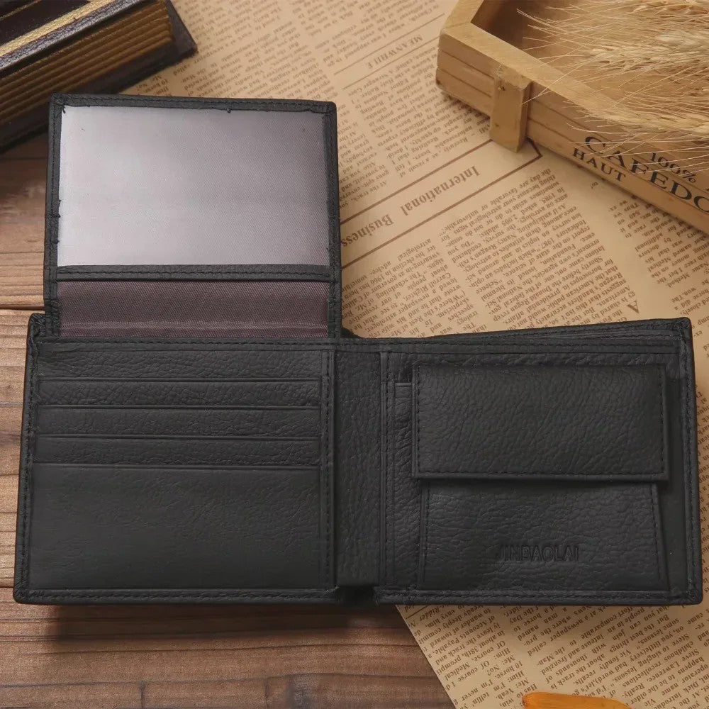 Luxe Heren Portemonnee van Echt Leer - Compact & Stijlvol