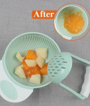 Baby Voedselbereidingsset: Handmatige Puree Maker & Rasp Kom