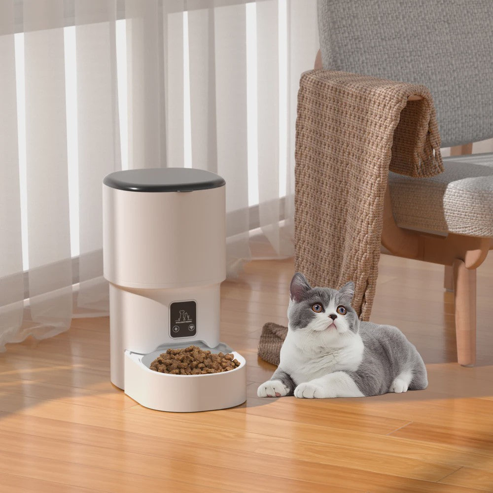 4L Slimme Voerautomaat voor Katten & Honden met WiFi - Tijdsgestuurd & Gekwantificeerd Voeren