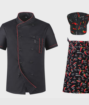 Ademend Koksbuis Korte Mouw Unisex Dubbelzijdig Sluitend - Keuken & Catering