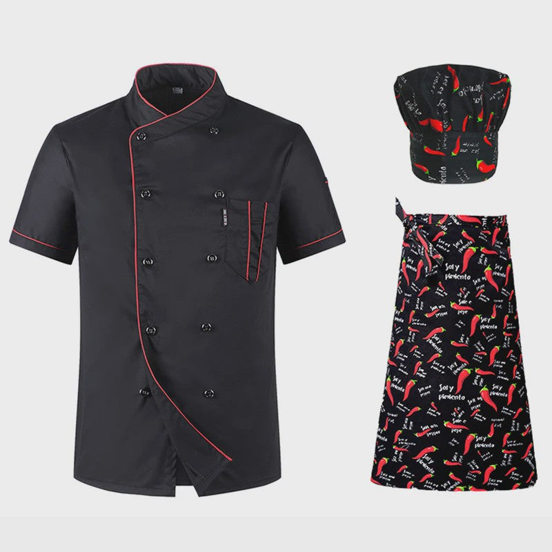 Ademend Koksbuis Korte Mouw Unisex Dubbelzijdig Sluitend - Keuken & Catering