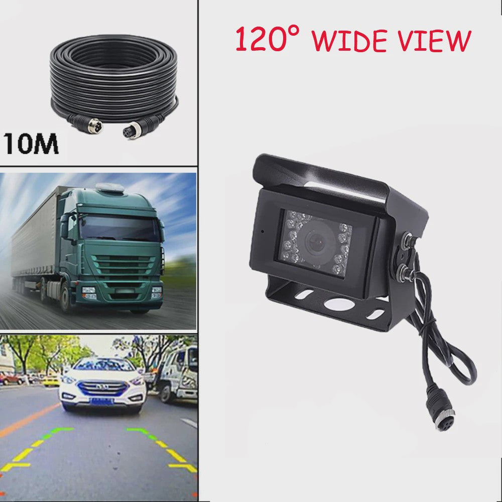 Waterdichte Achteruitrijcamera met Nachtzicht en 10M Kabel voor Vrachtwagen, Camper, Bus