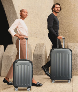 3-delige Trolley Koffer Set Donkergrijs - Lichtgewicht ABS, TSA Slot & 360° Dubbele Wielen