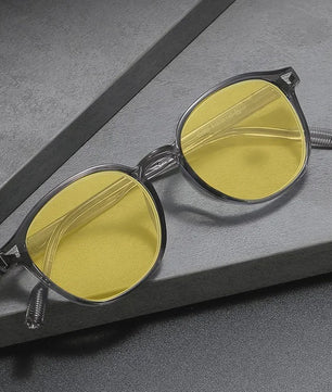 SEAMERGO Retro Unisex Nachtzicht Bril - UV Bescherming, Anti Blauw Licht & Straling